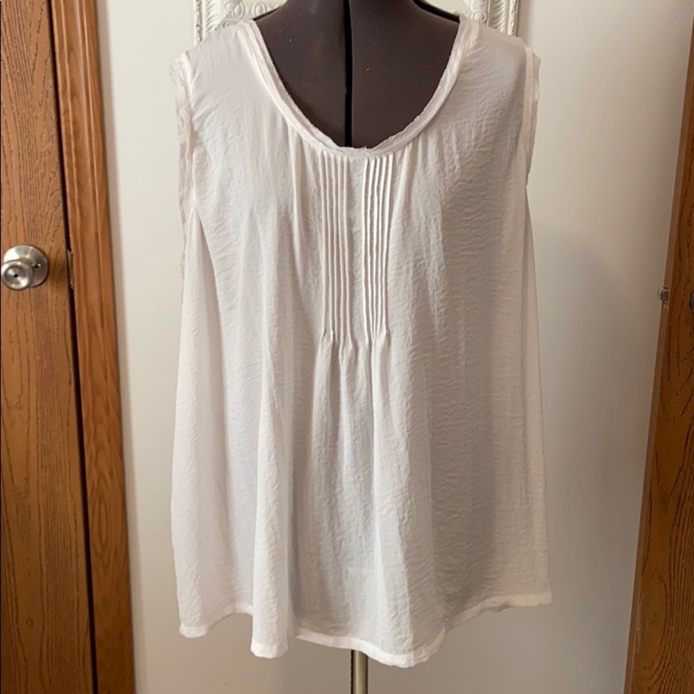 a.n.a Semi sheer sleeveless blouse